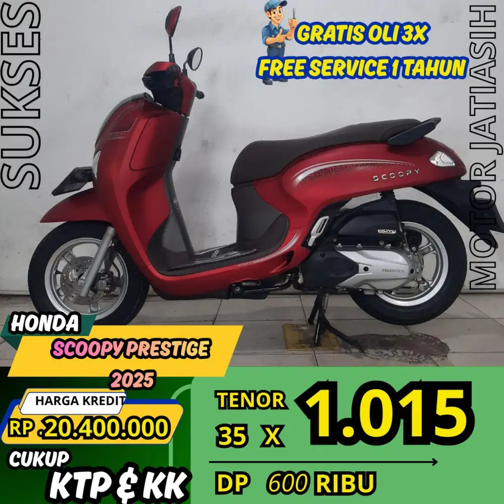 Promo spesial Honda Scoopy stylish 2025 DP cuma 600 ribu syarat KTP kk