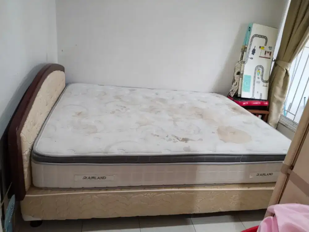 Latex Lateks kasur springbed Airland bekas bonus set divan headboard