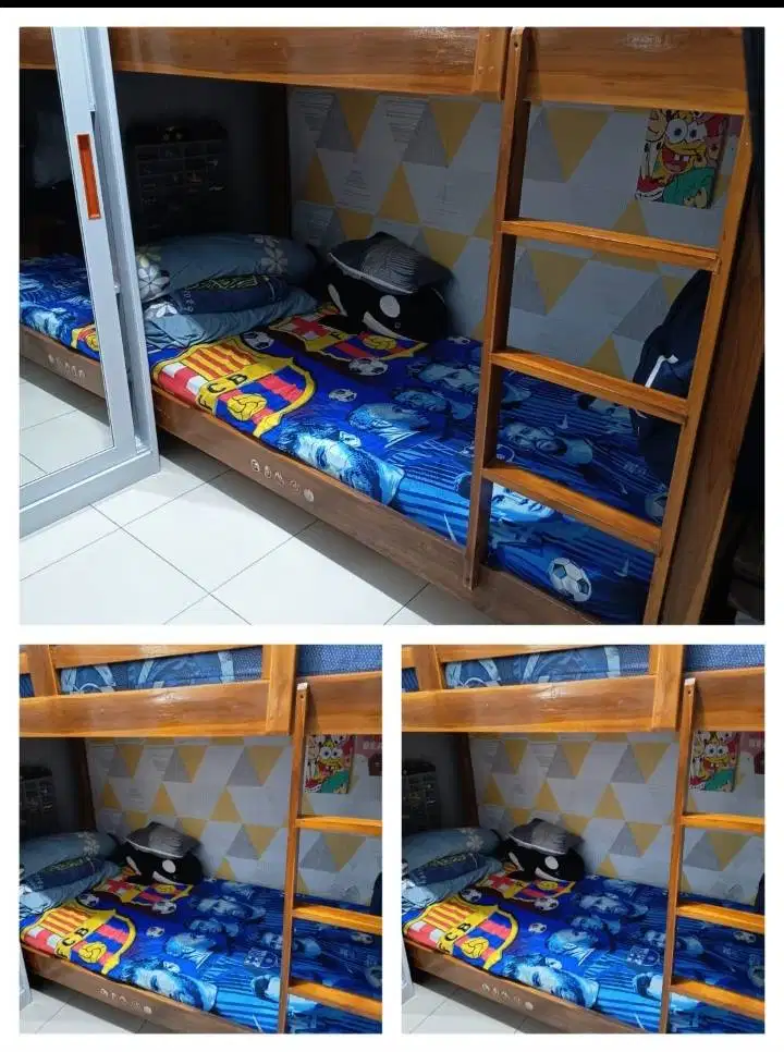 Jual Tempat Tidur Tingkat Kayu Meranti