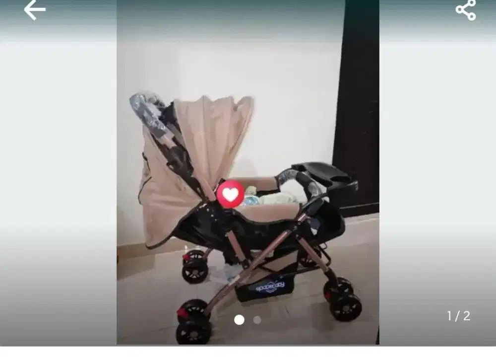 Stoler bayi berwarna coklat dengan body yang kuat