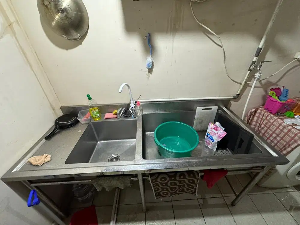 Meja Washtafel Stainless 200x100x70