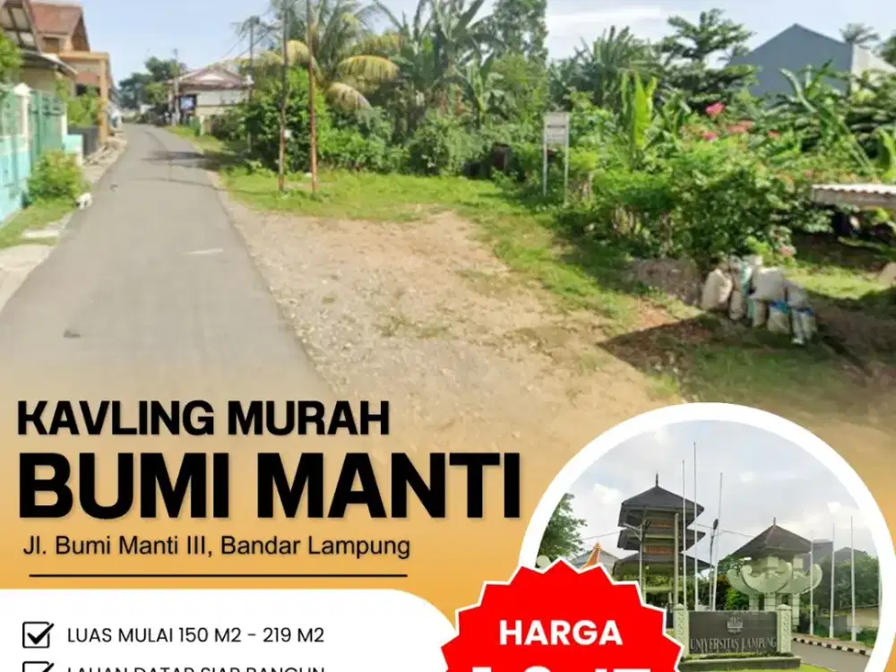 kapling kampung baru unila cocook buat kosan