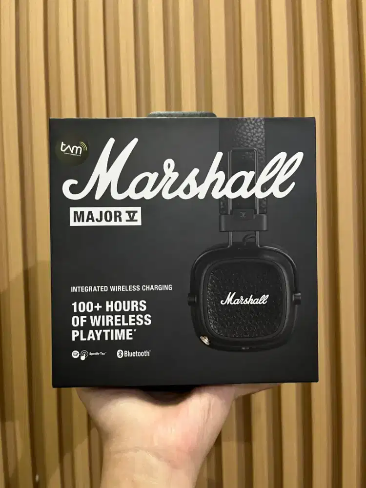 Marshall Major V Black Bluetooth Headphone Baru Segel Garansi 1 Tahun