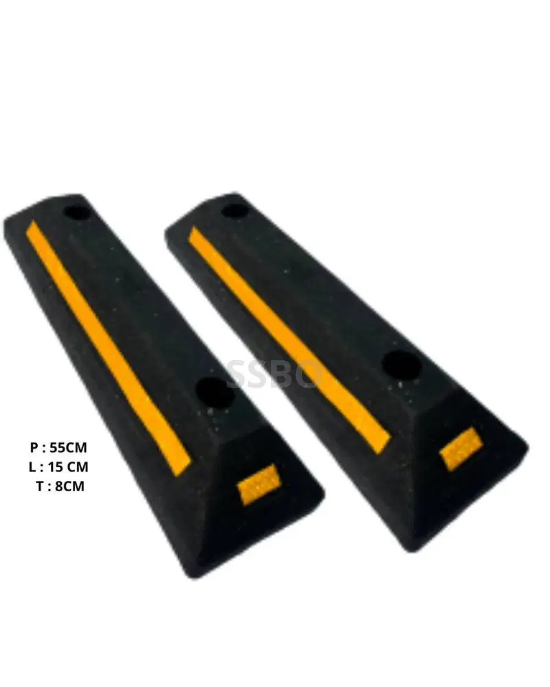Wheel Stopper Karet / Pengganjal Ban Mobil – Tebal & Kuat