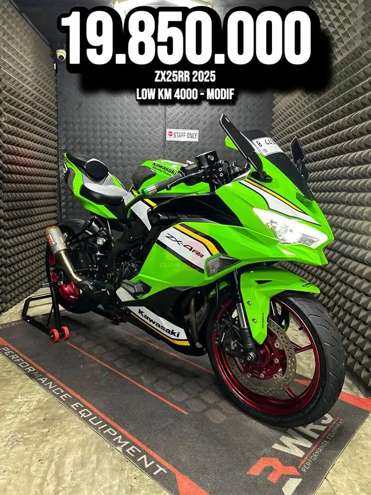 ZX25RR OR ZX 25 RR ABS QS 2025 MODIF MEWAH LOW KM 4XXX PAJAK ON RWATAN