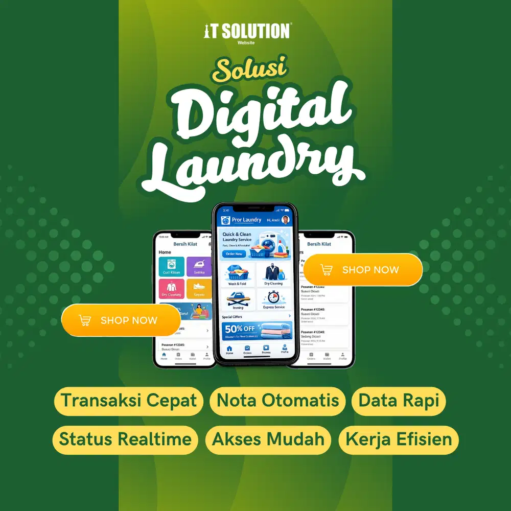 Solusi Digital Laundry | Website & Sistem Laundry Modern