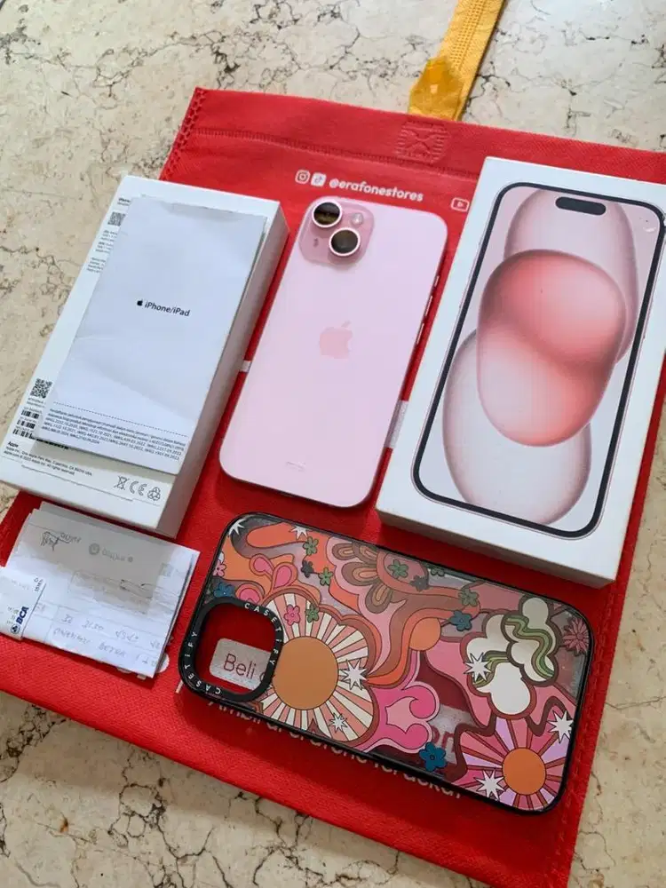 iPhone 15 pink iBox garansi on