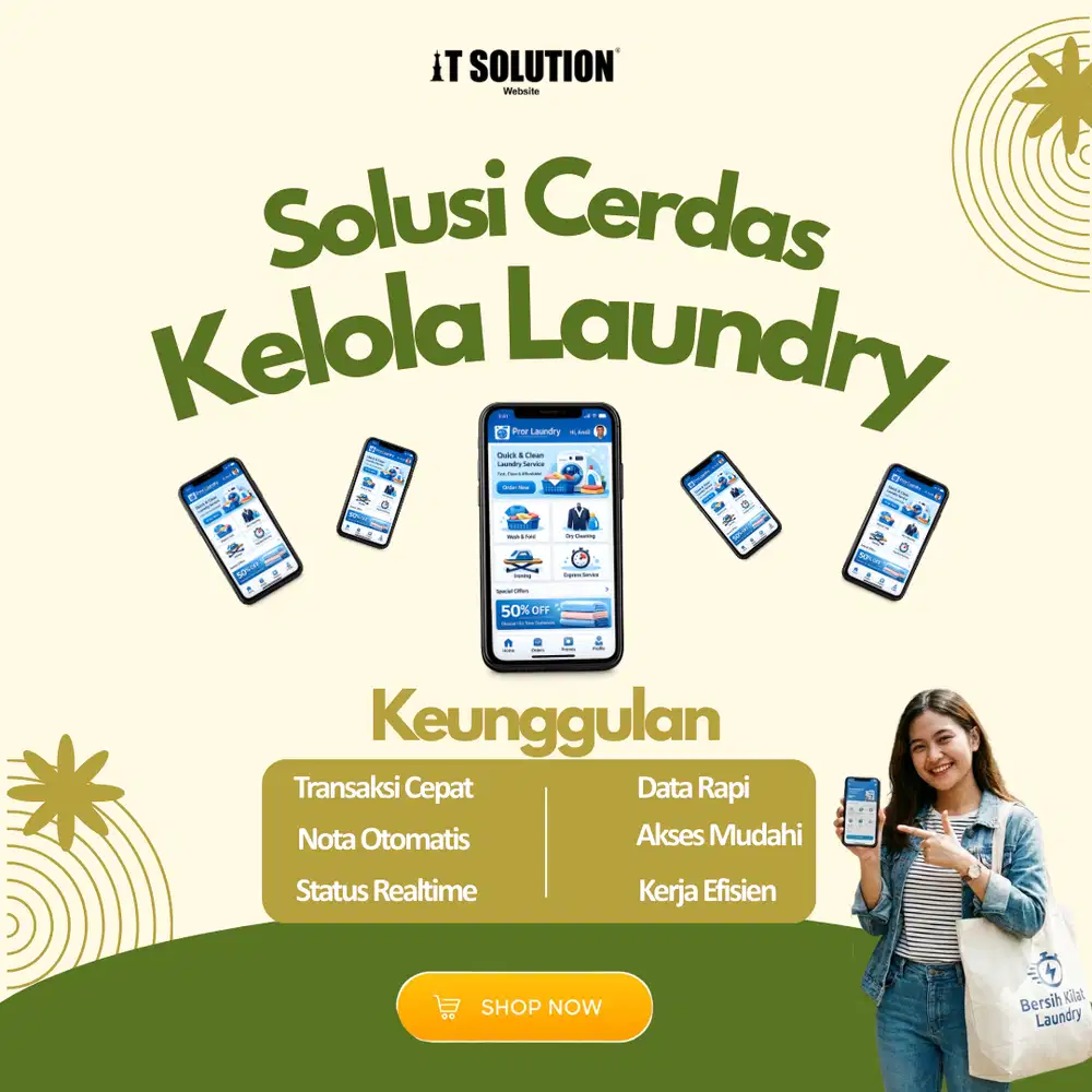 Solusi Cerdas Kelola Laundry | Website & Aplikasi Laundry Profesional