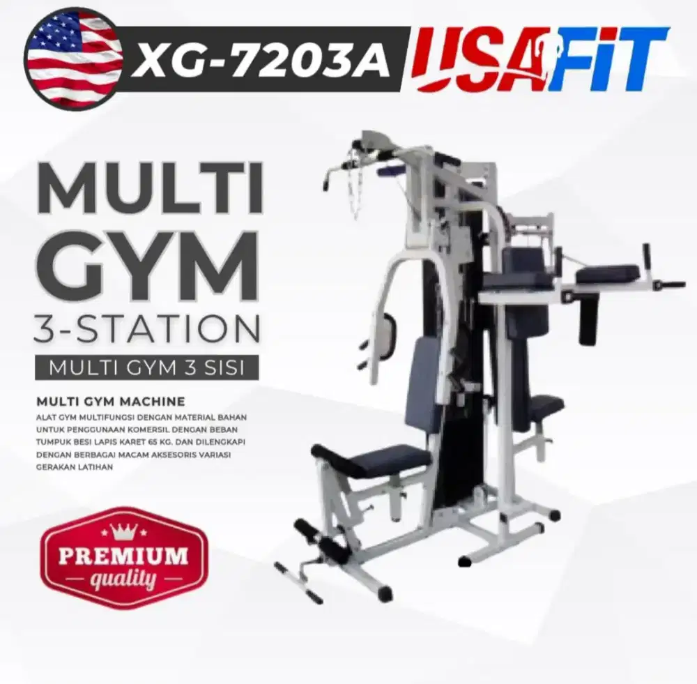 3 Station Multigym Commercial Import XG-7203A