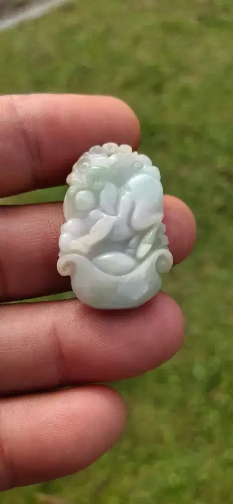Pendant Carving Natural Jadeite Jade Burma Type A