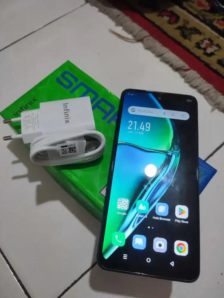 Dijual hp infinix smart 8 pro, ram 8+5/128, fullset, ori