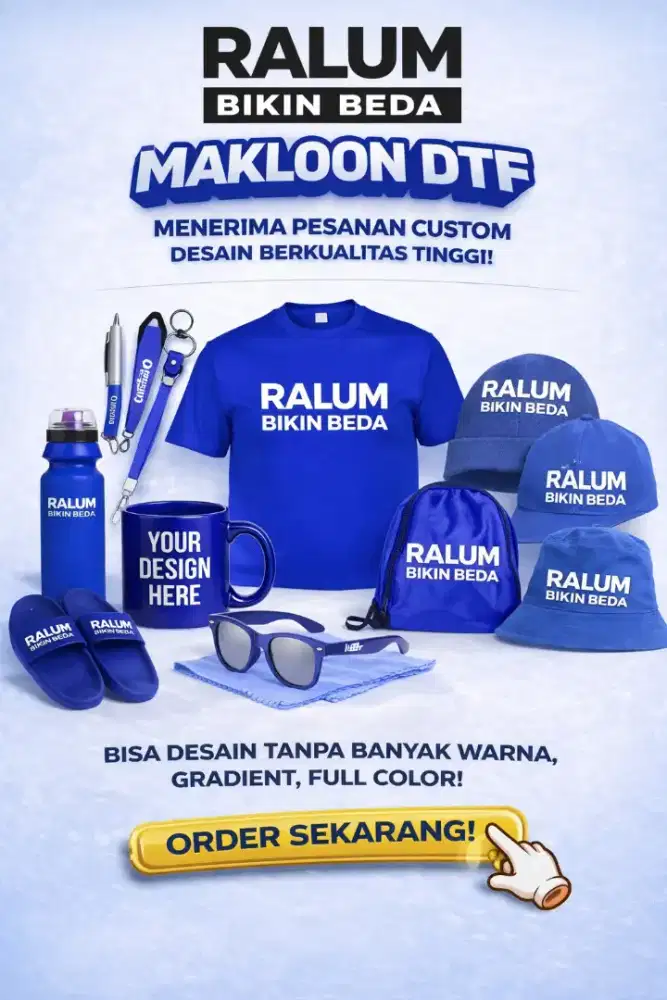 Cetak DTF Meteran Transfer Film Custom - Sablon Kaos Satuan dan Partai