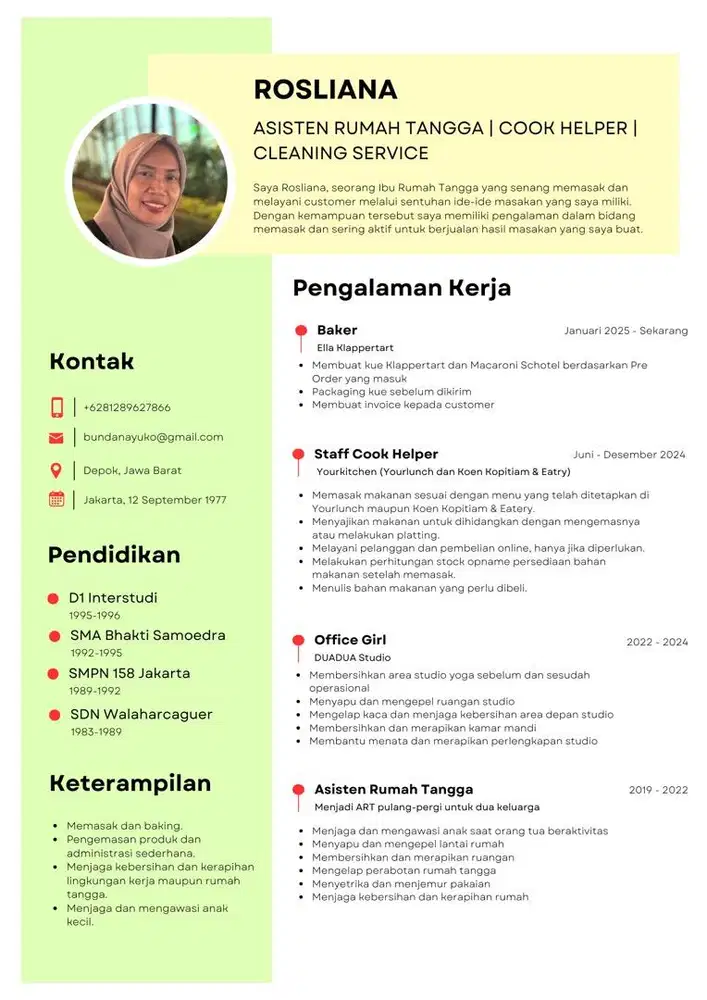 SAYA MEMBUKA JASA ART, MASAK, DAN INFAL