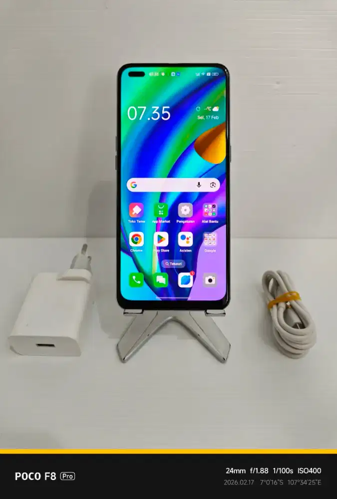 Oppo Reno 4F 8/128 Gb Mulus 95% Pecas Ex Resmi bs TT/BT yah..