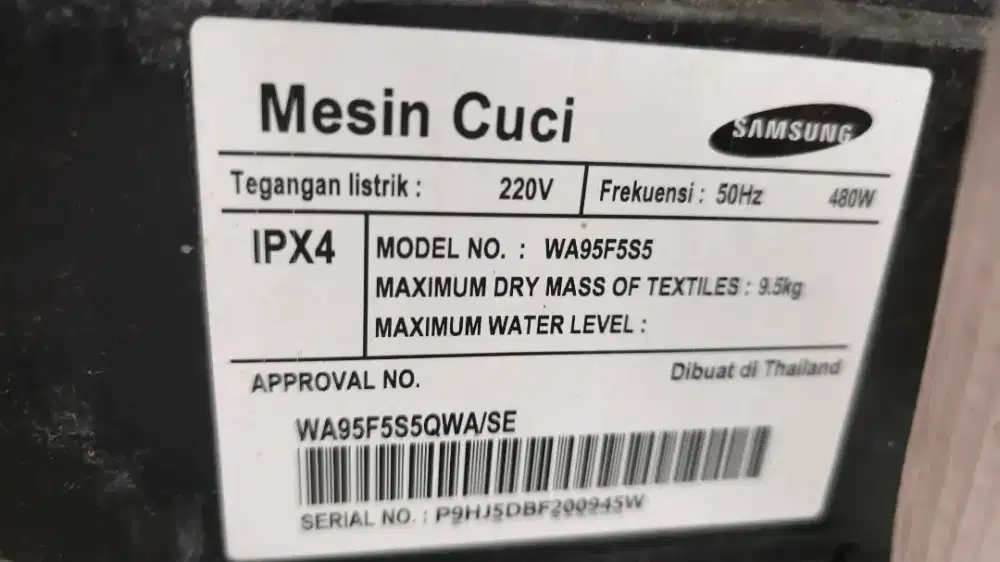 Mesin Cuci Top Loading Samsung 9,5Kg