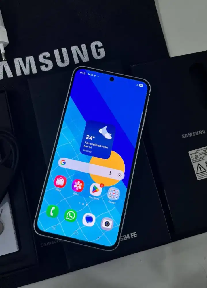 Samsung S24 Fe 8/256 5G.Resmi sein fullset Masih Garansi