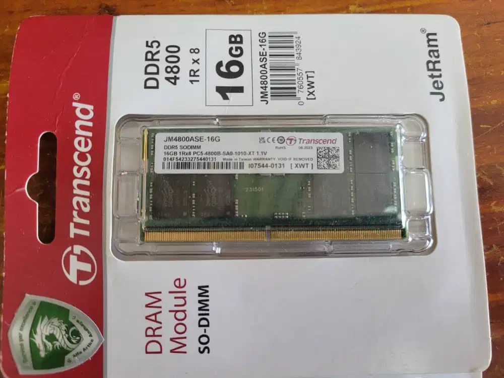 RAM DDR5 16GB 4800 MT/s 4800Mhz Soddim Sodimm Ram Laptop Original