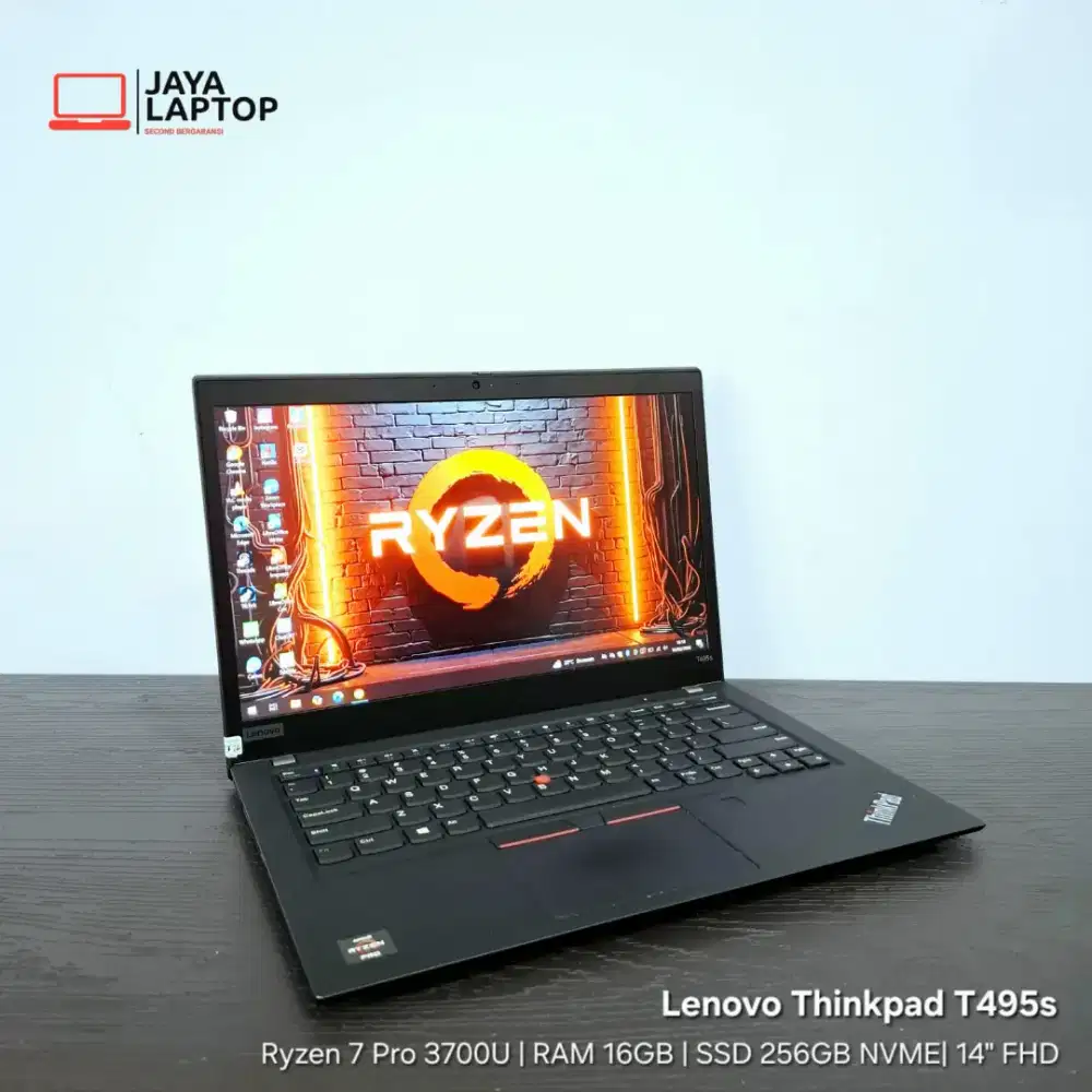 Lenovo Thinkpad T495s Ryzen 7 Pro RAM 16GB SSD 256 Laptop Second Bekas