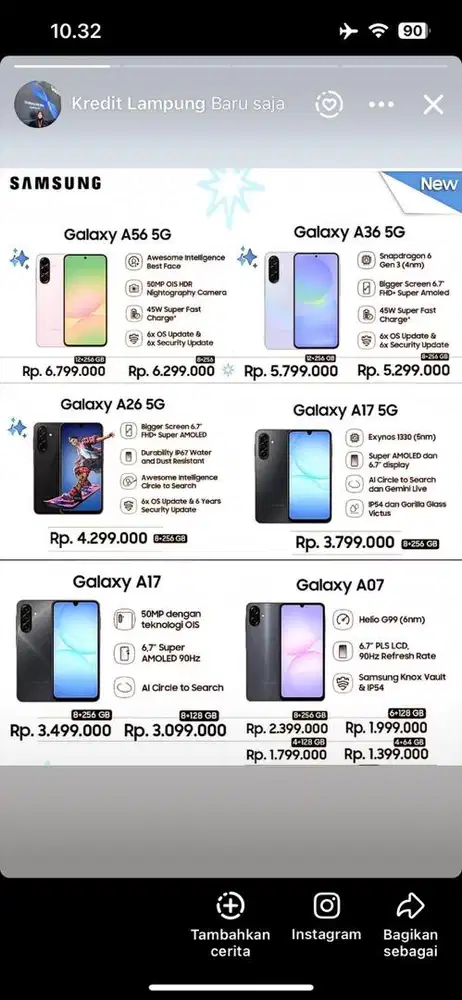 Kredit Handphone Samsung Galaxy A Series