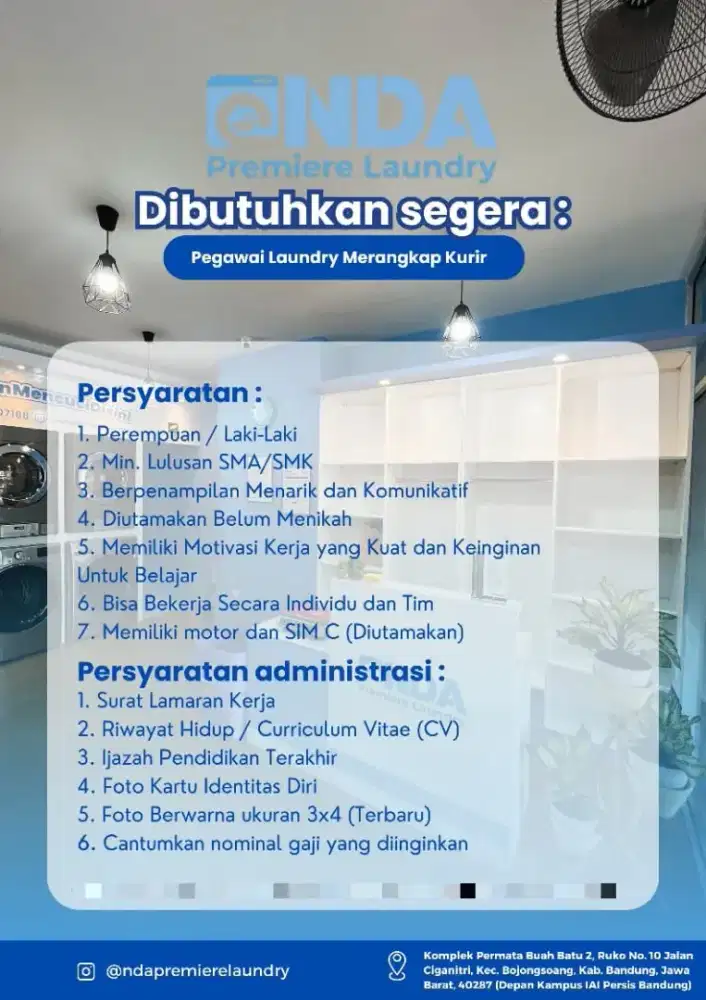 Dibutuhkan Freelance Setrika URGENT!!!