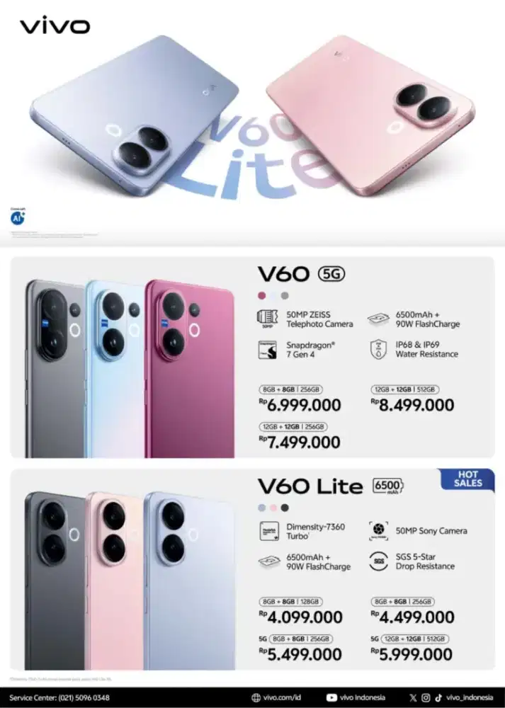 Cicilan vivo V 60 lite tanpa kartu kredit