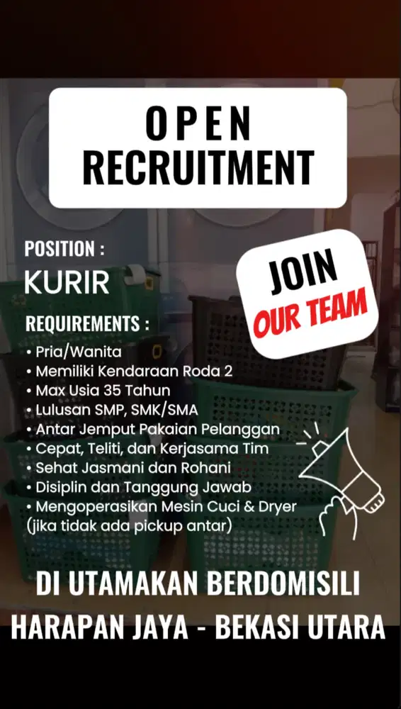 KURIR LAUNDRY *URGENT