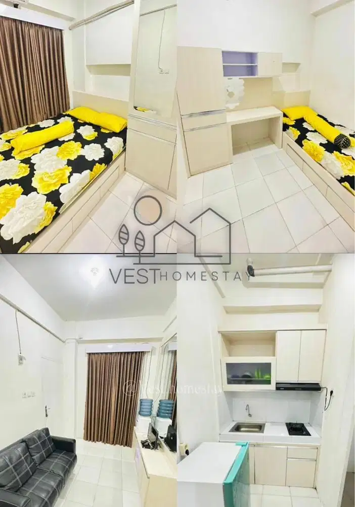 Disewakan rumah kost apartemen dua kamar ac lengkap