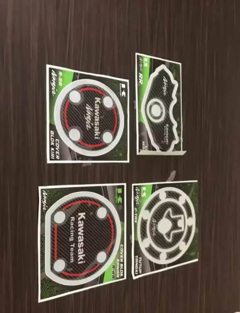 Stiker timbul ninja + emblem timbul tankpad + stiker ninja superkips