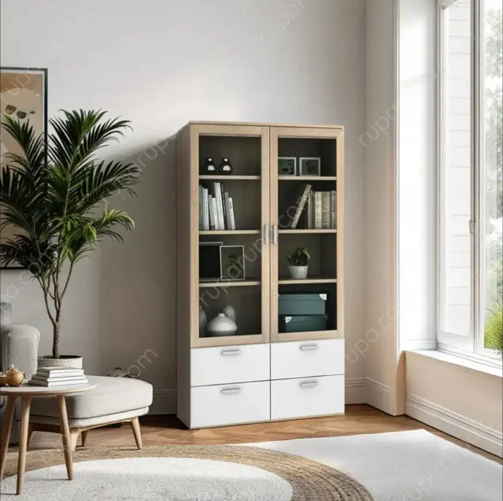 SELMA THYME BOOKCASE 2 DOORS