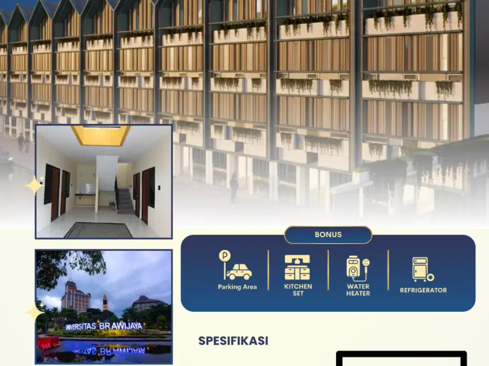 Rukos 10 kamar full furnished merjosari kota malang promo spesial februari hanya 900jutaan