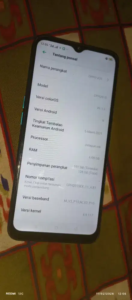 Oppo a31 ori ram 6/128 bening no minus