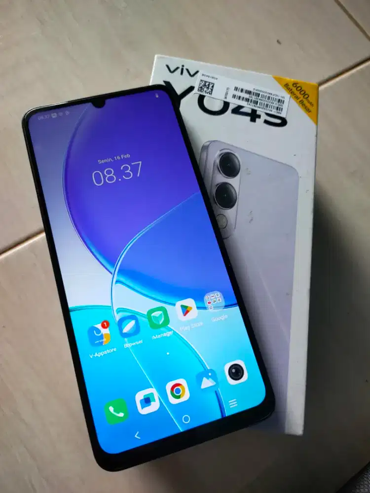 vivo y04s ram 4+4/64 gb lengkap siap pakai