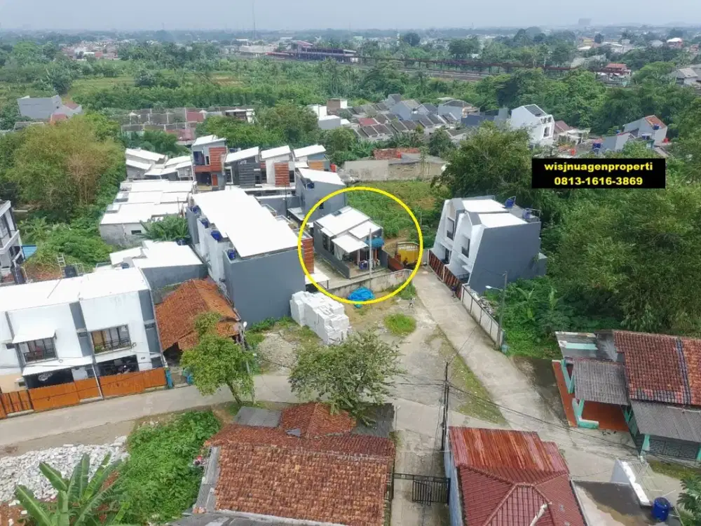 Rumah Townhouse bisa Bertahap dekat Stasiun Pondok Rajeg dan Citayam