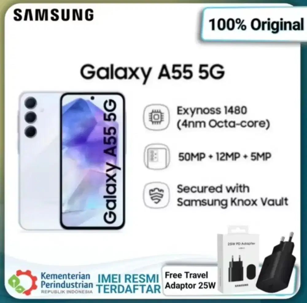 HP Samsung A55 5G 12/256  Ice Blue