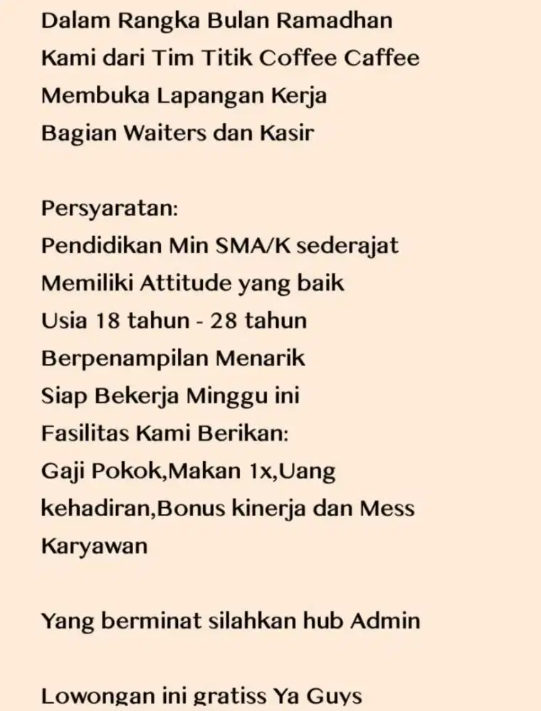 Butuh segera tangga bagian cafe