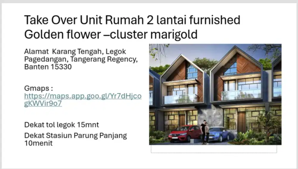 Nego langsung Rumah  serasa Villa Mewah Golden Flower Cluster Marigold