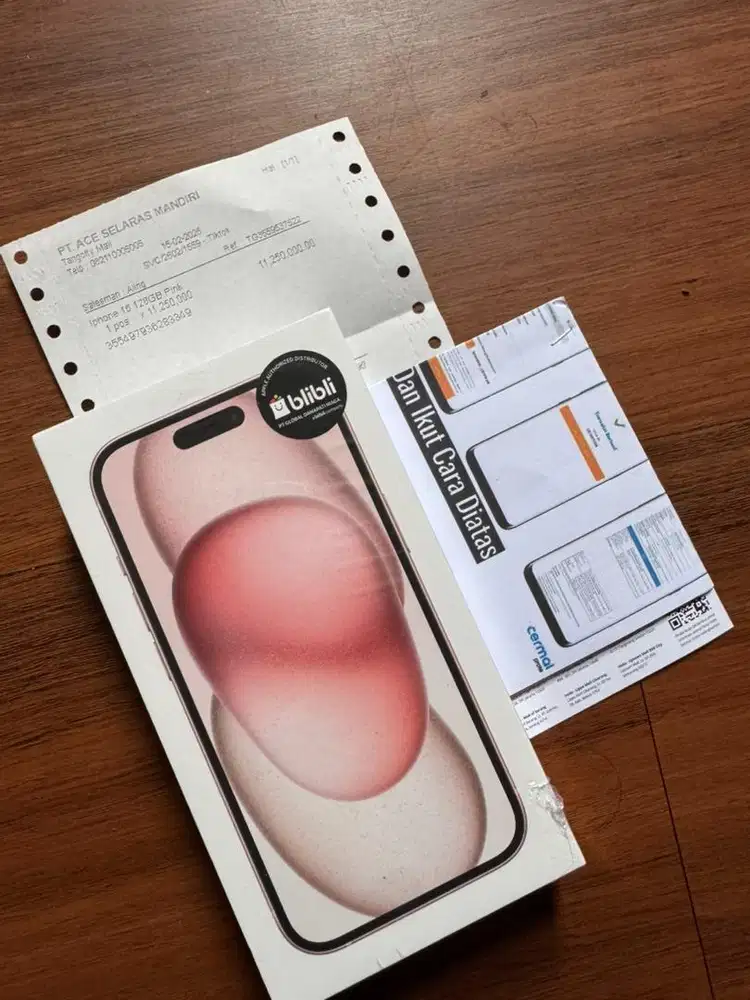 iPhone 15 128 GB Pink Garansi resmi ibox blibli brand new