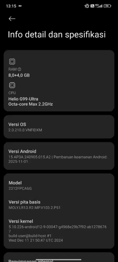 Poco M6 pro 8/256 grnsi resmi fullset