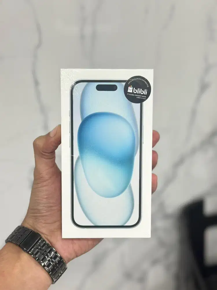 Iphone 15 128 ice blue new garansi resmi ibox