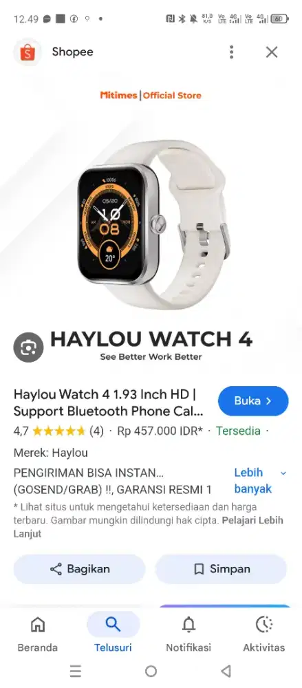 Jam tangan Haylou Watch 4