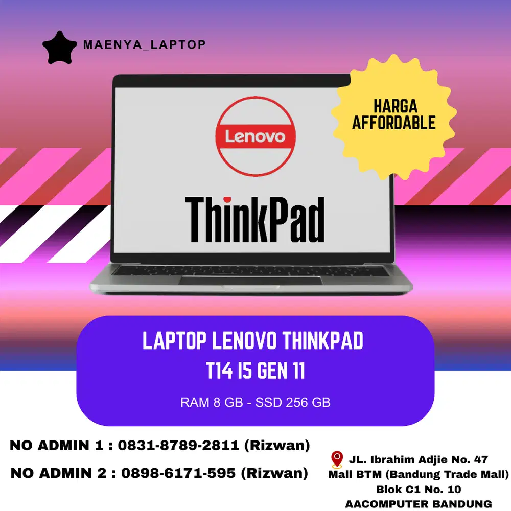 LAPTOP LENOVO THINKPAD T14 | I5 GEN 11 | RAM 8GB | SSD 256GB