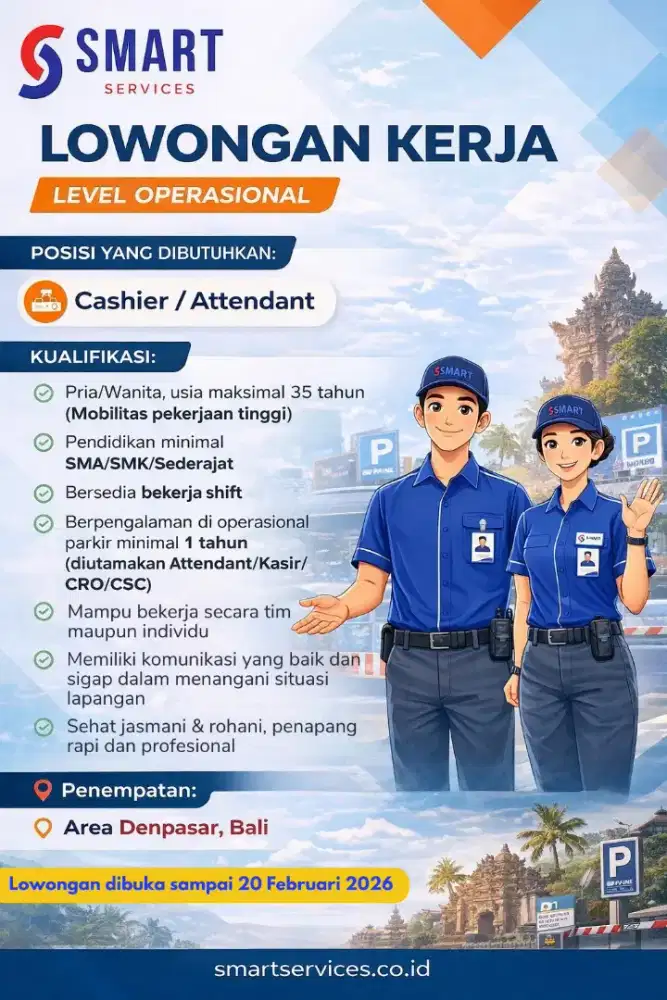 Open Recruitmen Kasir Parkir