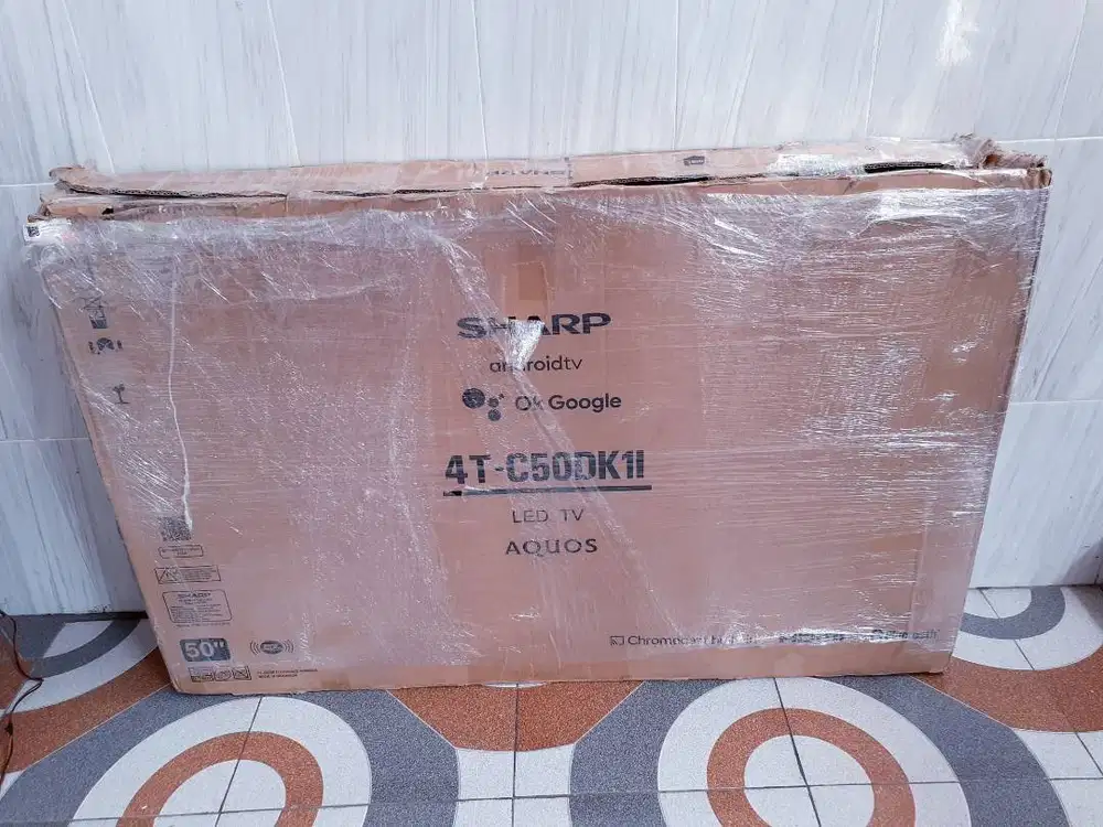 TV LED SHARP ANDROID 50IN UHD 4K DIGITAL NETFLIK KONDISI NORMAL MULUS
