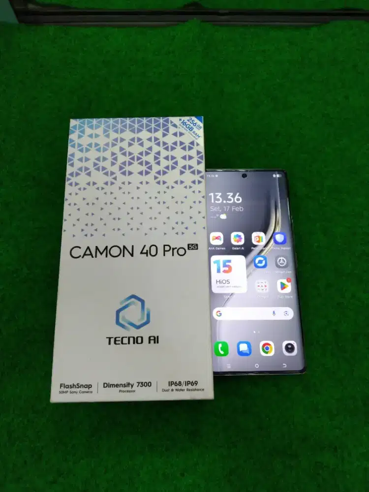 tecno camon 40 pro 5G ram 8/256gb lengkap mulus