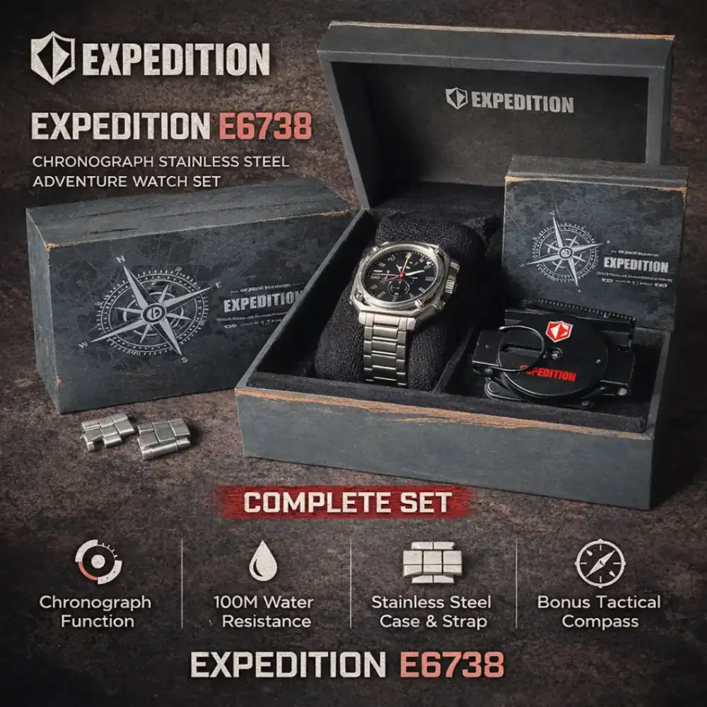 Jam Tangan Pria Expedition E6738 Silver