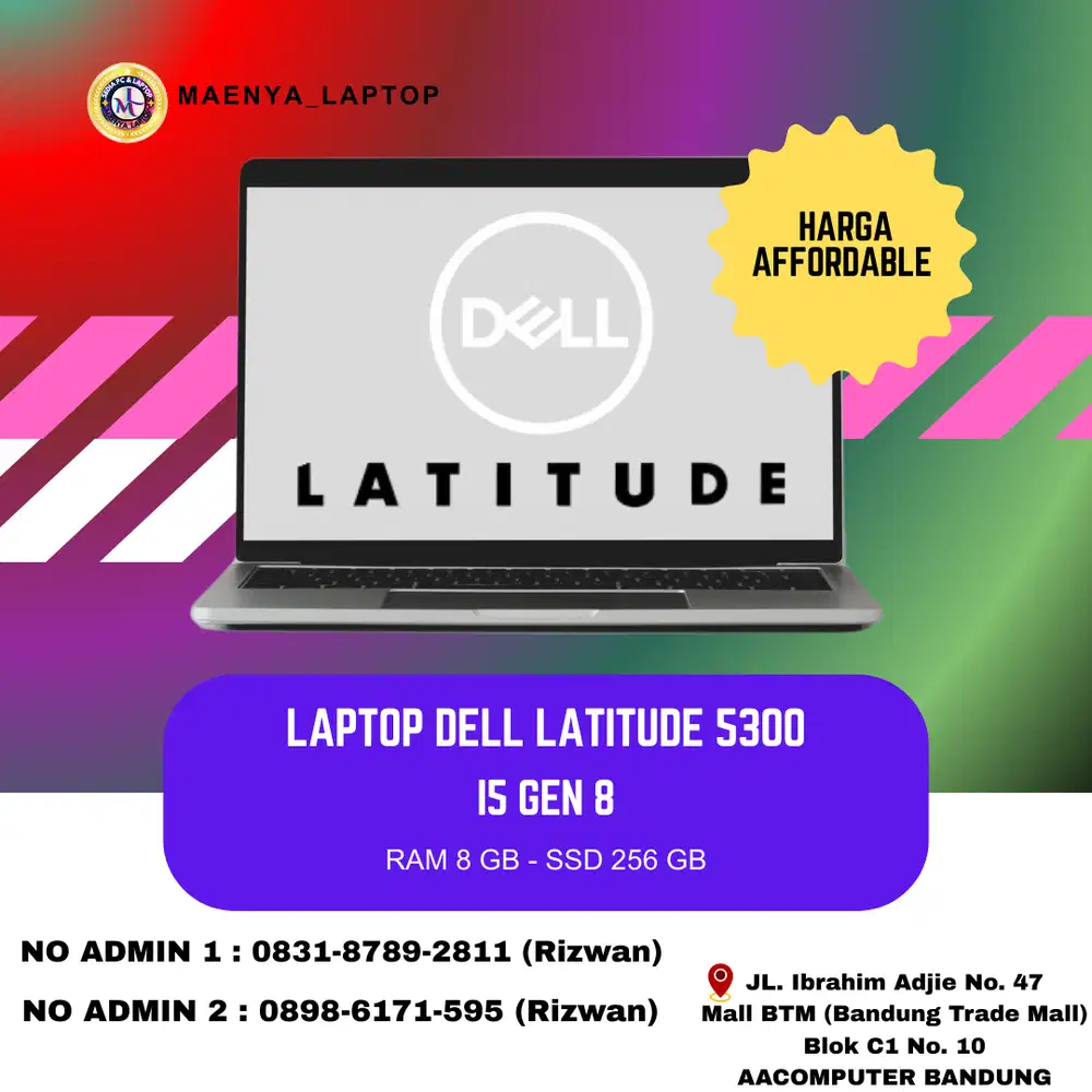 LAPTOP DELL LATITUDE 5300 | I5 GEN 8 | RAM 8GB | SSD 256GB