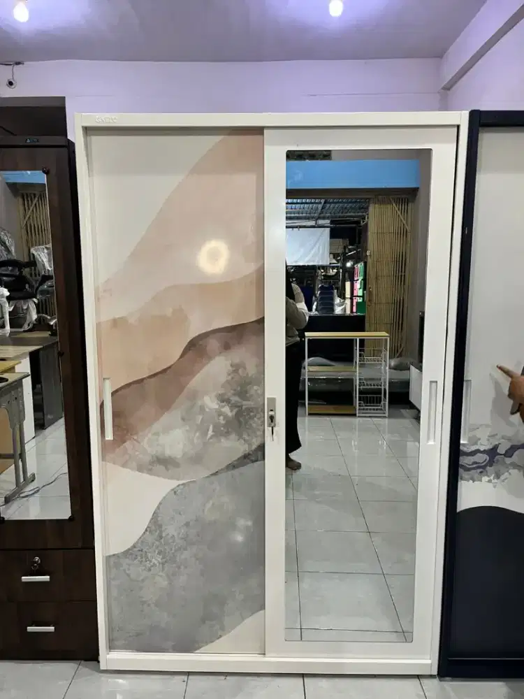 Promo sale lemari pakaian 2pintu sliding ukuran jumbo termurah