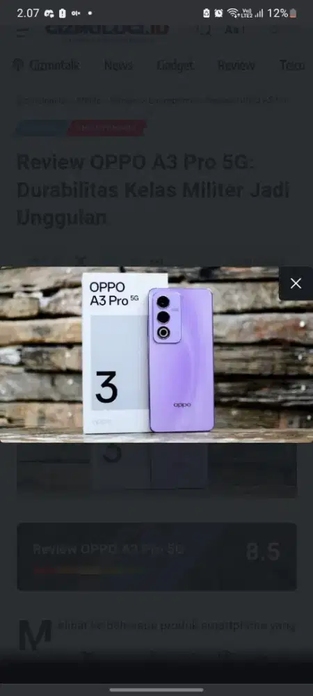 jual oppo a03 5g 8/256 barang msh mulus.
