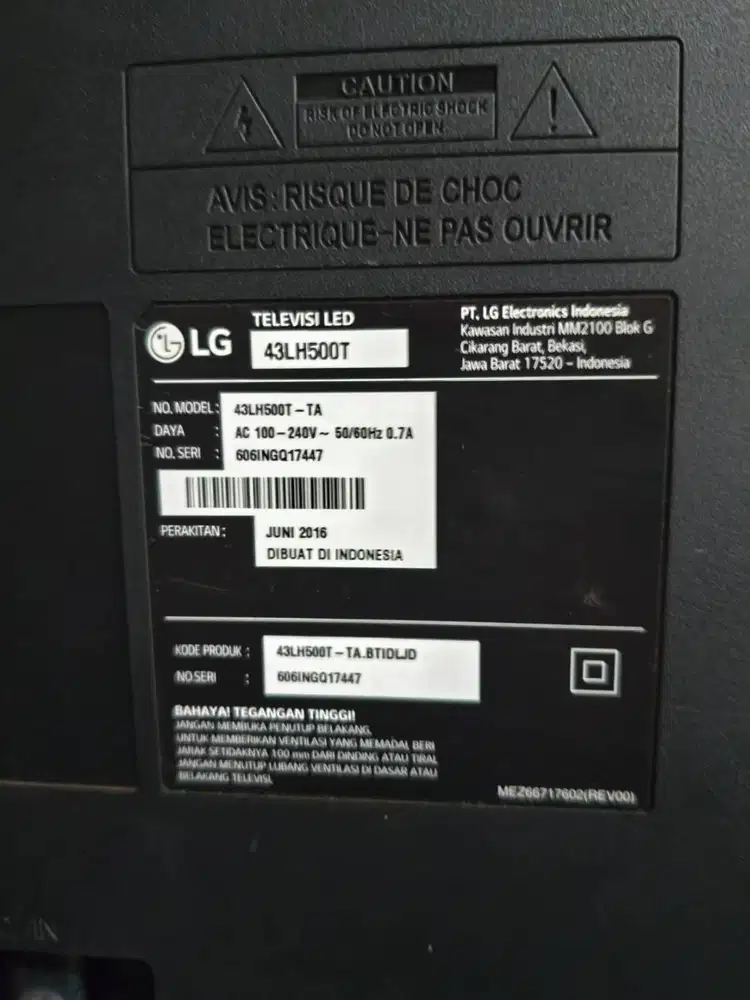 LG LED 43 Inch 43LH500T