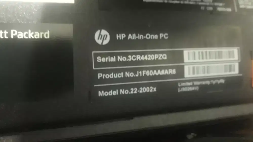HP All-in-One 22-2002x  toucscrenn